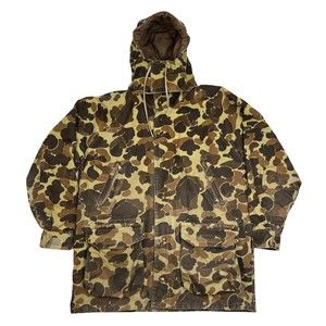 VTG Columbia Gore-Tex Duck Camo Hunting Utility Jacket w/ Removable Hood - Large
